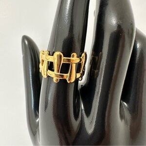 Gold Tone Woven Ring